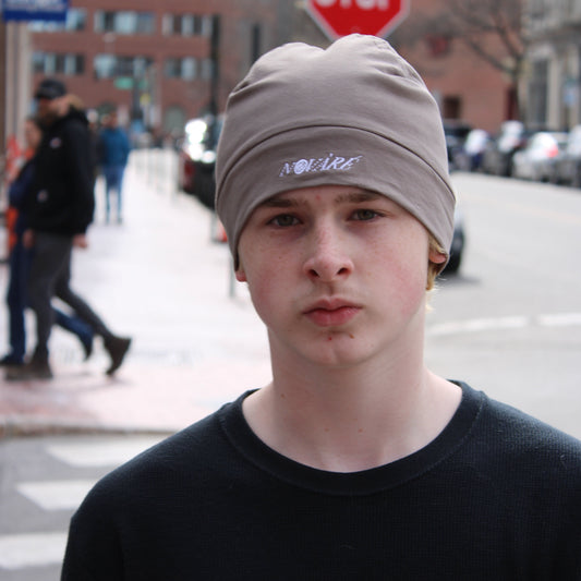 Satin-Lined Skull Cap Skull Brown